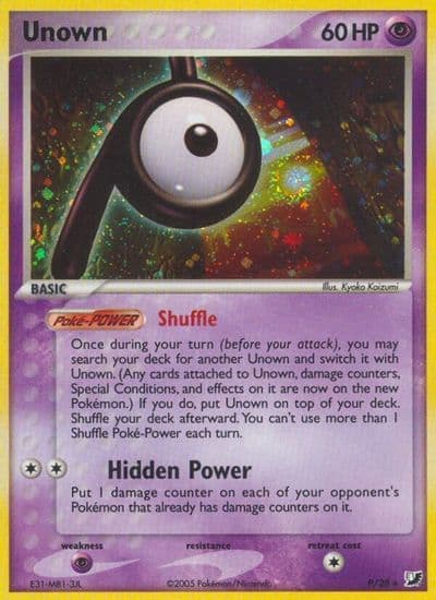 Unown (P) Unseen Forces Pokemon card