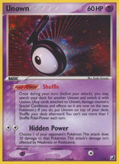 Unown (T) Unseen Forces Pokemon card