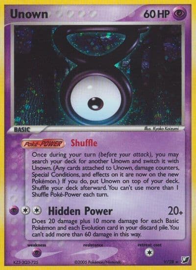 Unown (V) Unseen Forces Pokemon card