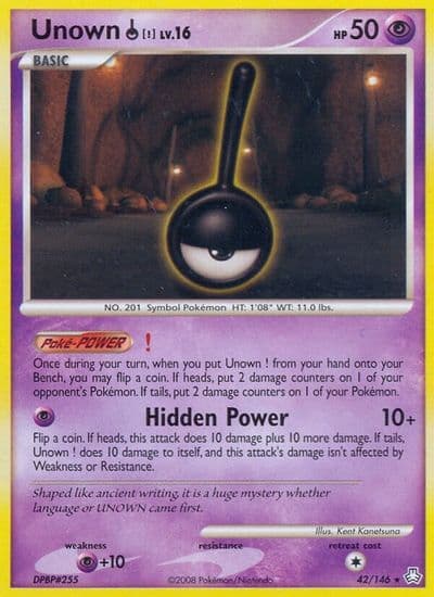 Unown (!) Legends Awakened Pokemon card