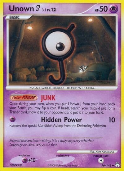 Unown (J) Legends Awakened Pokemon card