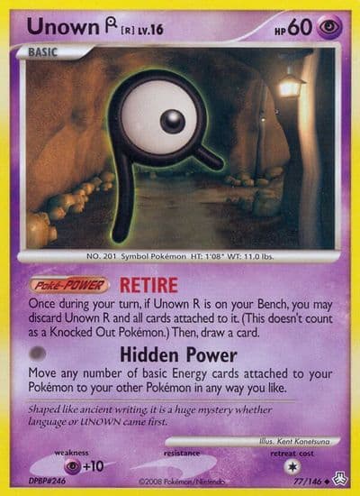 Unown (R) Legends Awakened Pokemon card