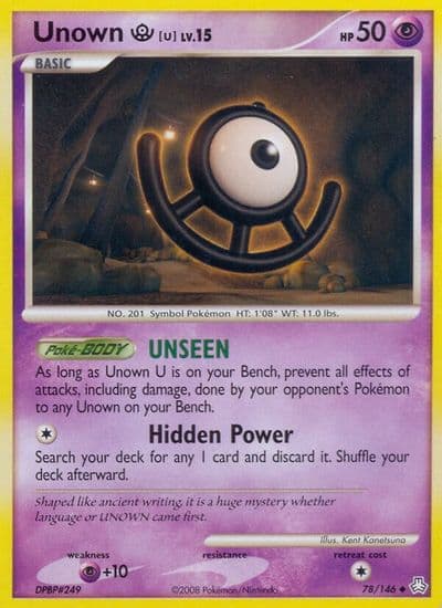 Unown (U) Legends Awakened Pokemon card