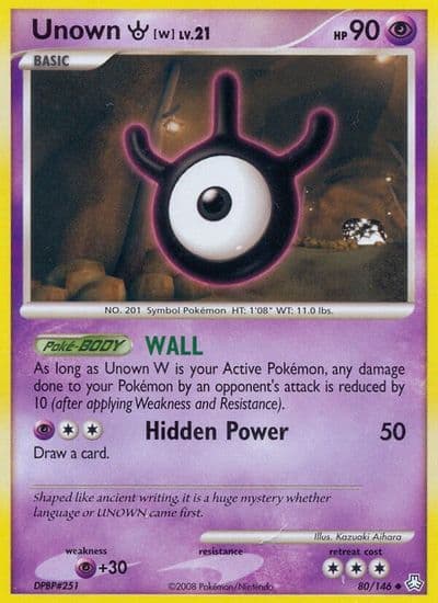 Unown (W) Legends Awakened Pokemon card