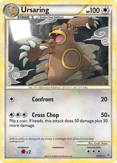 Ursaring Unleashed Pokemon card