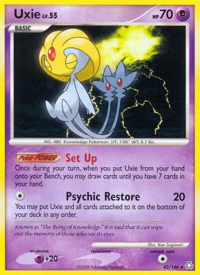 Uxie Legends Awakened Pokemon card