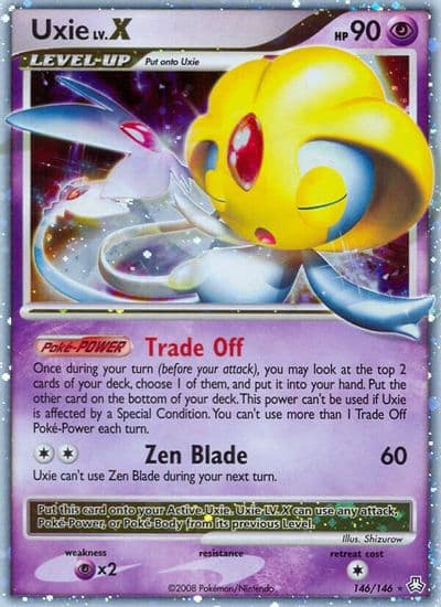 Uxie LV.X Legends Awakened Pokemon card
