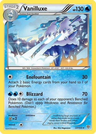Vanilluxe Plasma Storm Pokemon card