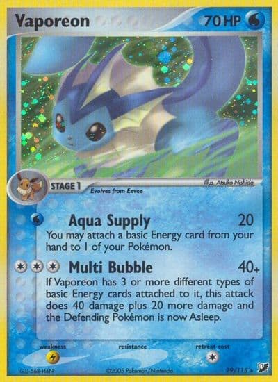 Vaporeon Unseen Forces Pokemon card