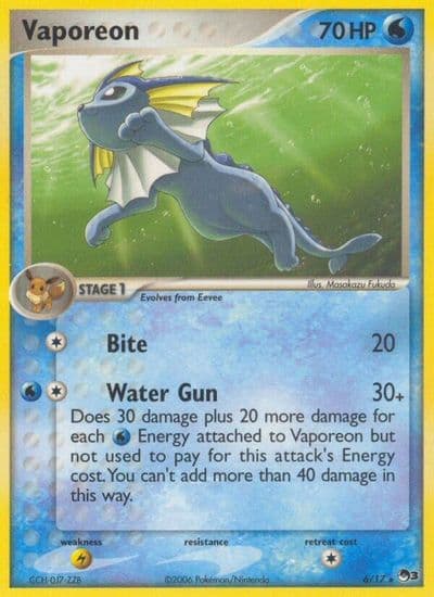 Vaporeon POP Series 3 Pokemon card