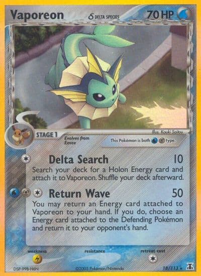 Vaporeon (Delta Species) Delta Species Pokemon card