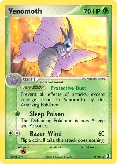 Venomoth FireRed & LeafGreen Pokemon card