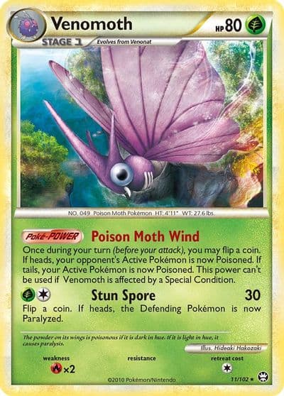 Venomoth Triumphant Pokemon card