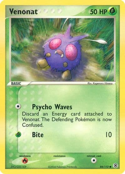 Venonat FireRed & LeafGreen Pokemon card