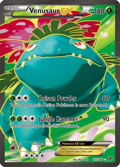 Venusaur EX (141 Full Art) XY Base Set Pokemon card