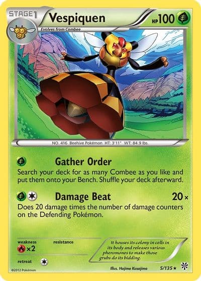 Vespiquen Plasma Storm Pokemon card