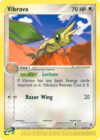 Vibrava Dragon Pokemon card