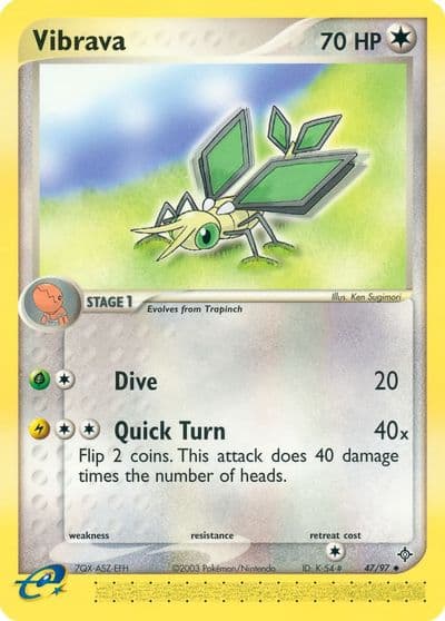 Vibrava Dragon Pokemon card