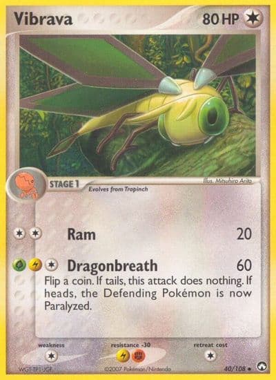 Vibrava Power Keepers Pokemon card