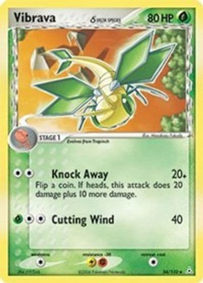 Vibrava (Delta Species) Holon Phantoms Pokemon card