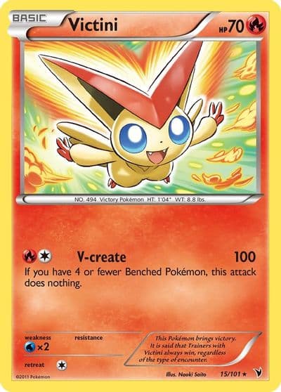 Victini (15) Noble Victories Pokemon card
