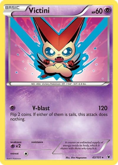 Victini (43) Noble Victories Pokemon card