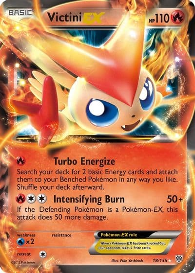 Victini EX Plasma Storm Pokemon card