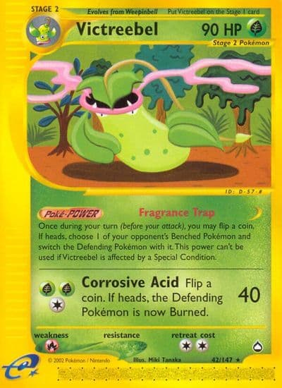 Victreebel Aquapolis Pokemon card