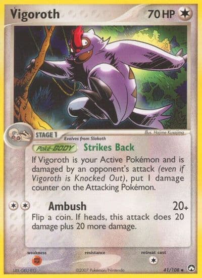Vigoroth Power Keepers Pokemon card