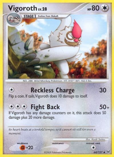 Vigoroth Platinum Pokemon card