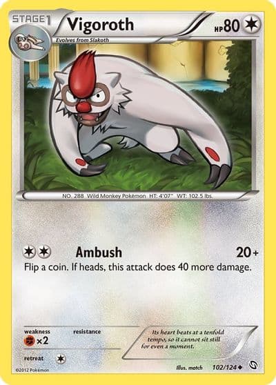Vigoroth Dragons Exalted Pokemon card