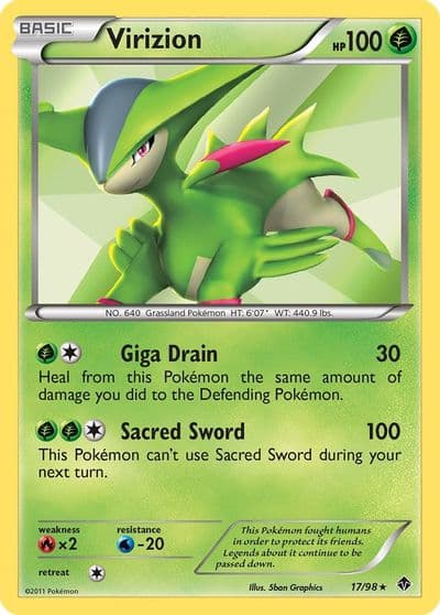 Virizion Emerging Powers Pokemon card
