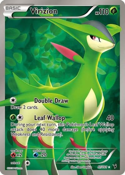 Virizion (Full Art) Noble Victories Pokemon card