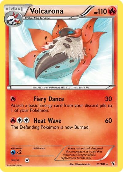 Volcarona Noble Victories Pokemon card