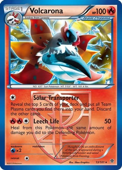 Volcarona (Team Plasma) Plasma Blast Pokemon card