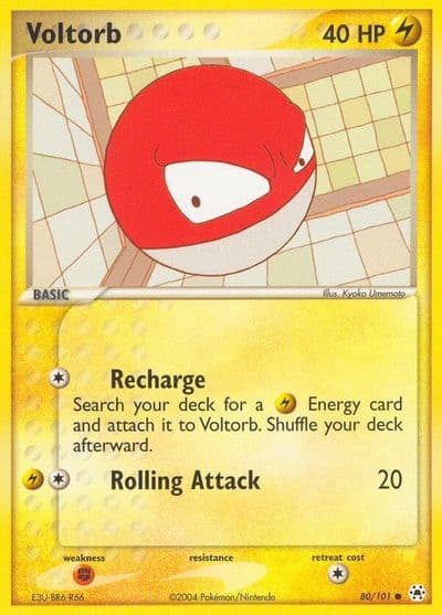 Voltorb Hidden Legends Pokemon card