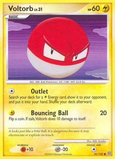 Voltorb (81) Stormfront Pokemon card
