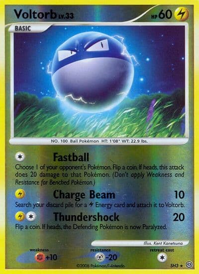 Voltorb (Shiny) Stormfront Pokemon card
