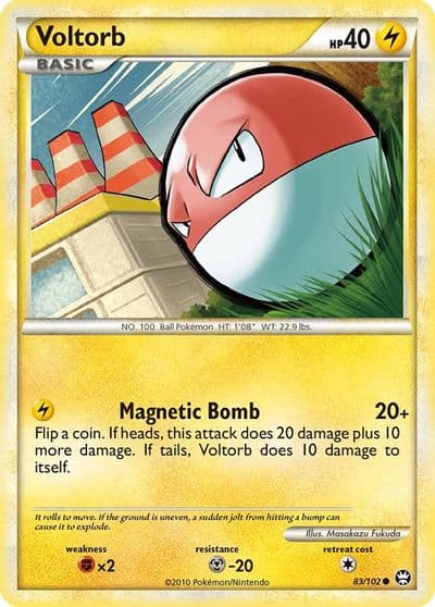 Voltorb Triumphant Pokemon card