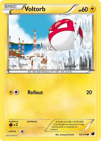 Voltorb Plasma Freeze Pokemon card