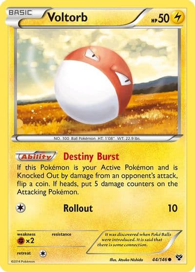 Voltorb XY Base Set Pokemon card