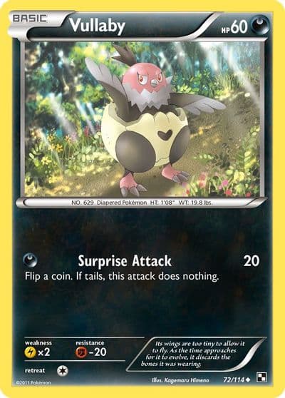 Vullaby Black and White Pokemon card