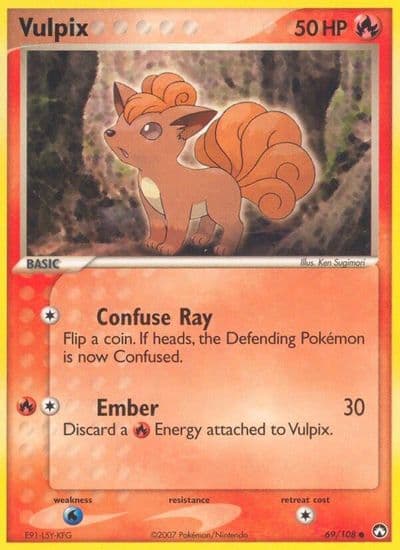 Vulpix Power Keepers Pokemon card