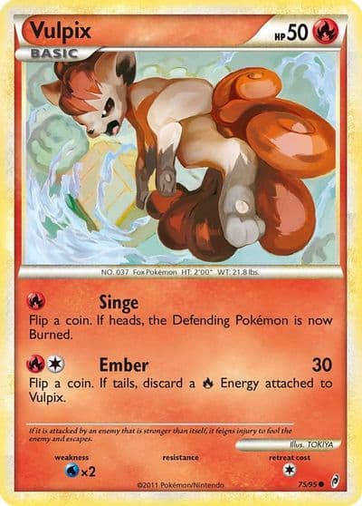 Vulpix Call of Legends Pokemon card