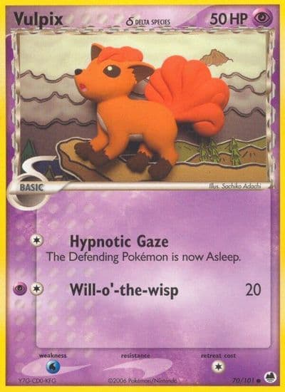 Vulpix (Delta Species) Dragon Frontiers Pokemon card