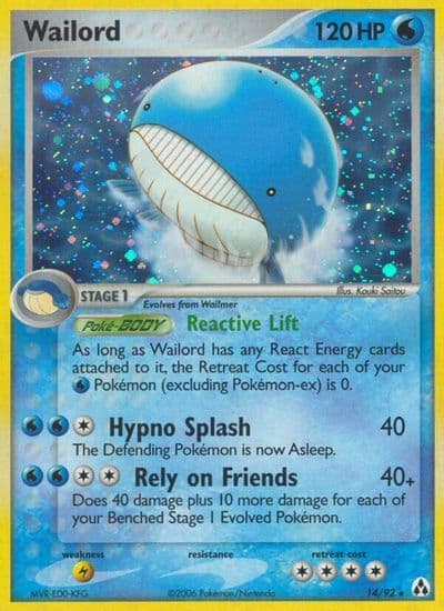 Wailord Legend Maker Pokemon card