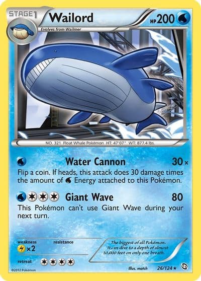 Wailord Dragons Exalted Pokemon card