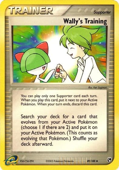 Wally's Training EX Battle Stadium Pokemon card