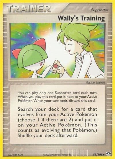 Wally's Training Emerald Pokemon card