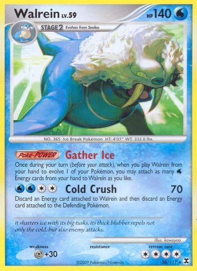 Walrein Rising Rivals Pokemon card